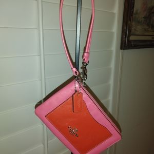 Coach pink & Orange wallet